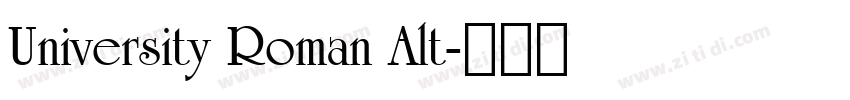 University Roman Alt字体转换